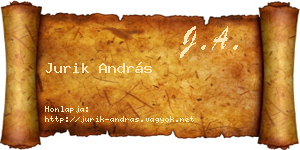 Jurik András névjegykártya
